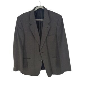 Dario di Napoli Men's Silk Wool Blazer Jacket Check‎ Pattern Black 48L Luxury